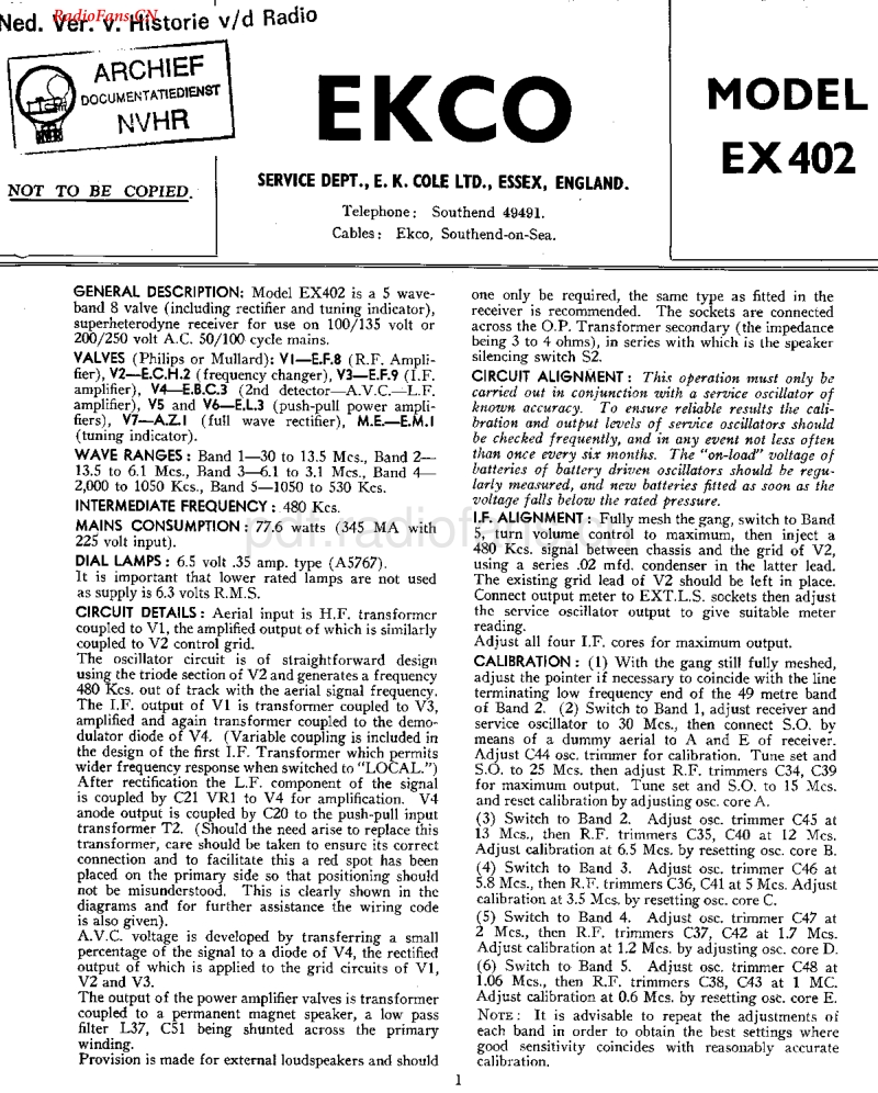 Ekco_EX402电路原理图.pdf_第1页