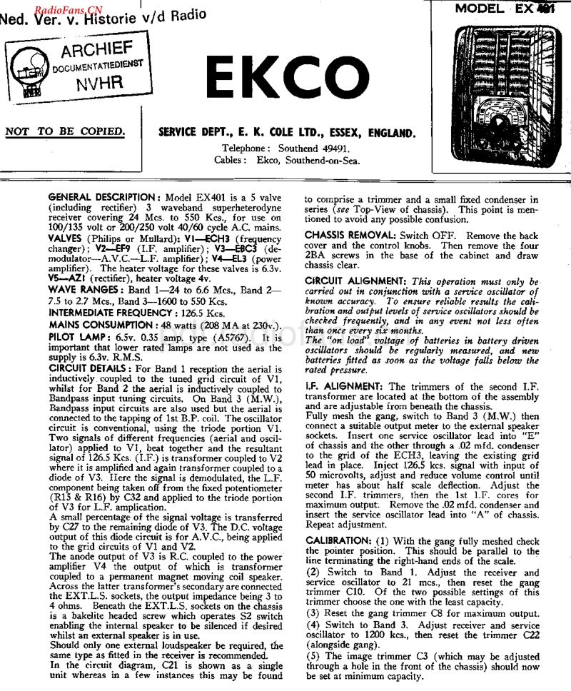 Ekco_EX401电路原理图.pdf_第1页