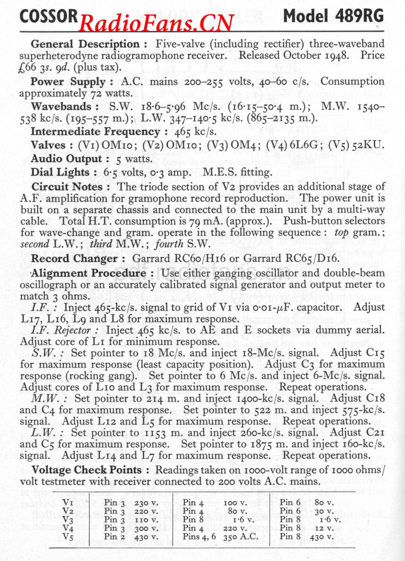 COSSOR-489RG电路原理图.pdf_第1页