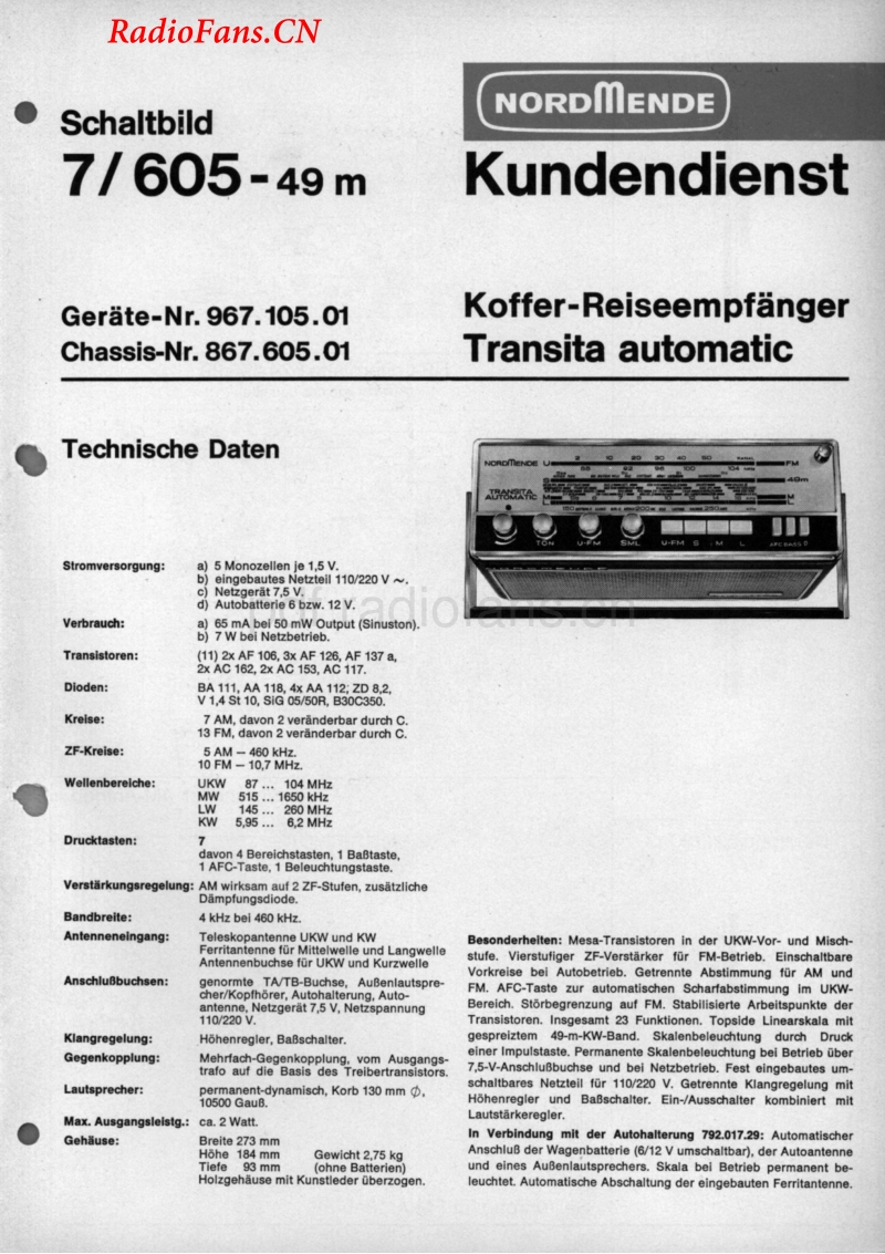 Nordmende Transita Automatic 7-电路原理图.pdf_第1页
