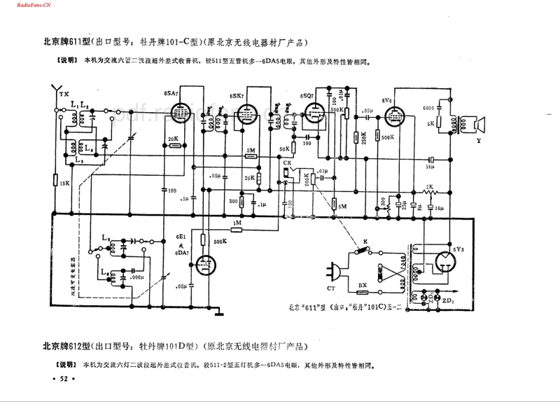 北京牌611型（牡丹牌101-C）.pdf_第1页