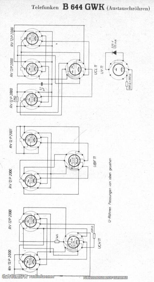 TELEFUNKEN  B644GWK(Austauschröhren) 电路原理图.jpg