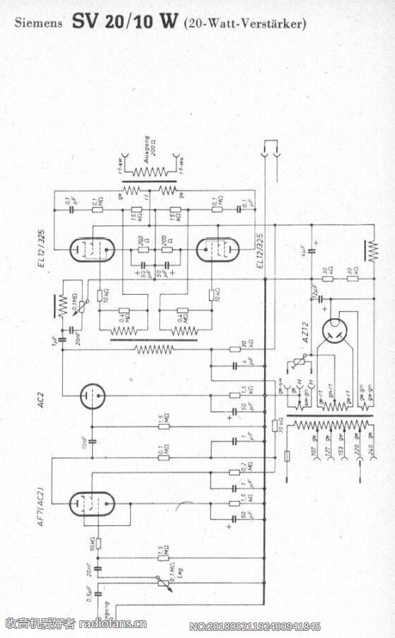 SIEMENS SV20-10(20Watt-Verstärker) 电路原理图.jpg