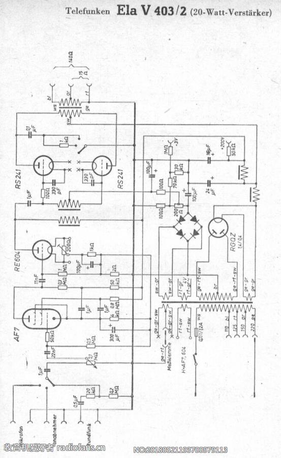 TELEFUNKEN  ElaV403-2(20Watt-Verstärker) 电路原理图.jpg