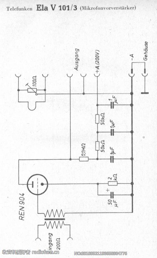 TELEFUNKEN  ElaV101-3(Mikrofonvorverstärker) 电路原理图.jpg