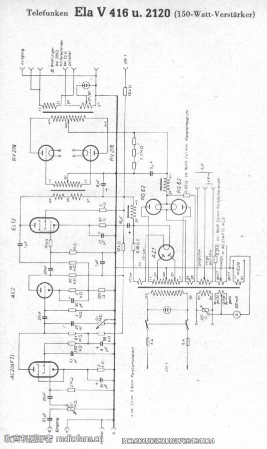 TELEFUNKEN  ElaV416(150Watt-Verstärker) 电路原理图.jpg