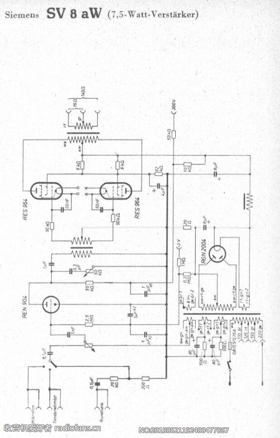 SIEMENS SV8aW(7,5Watt-Verstärker) 电路原理图.jpg