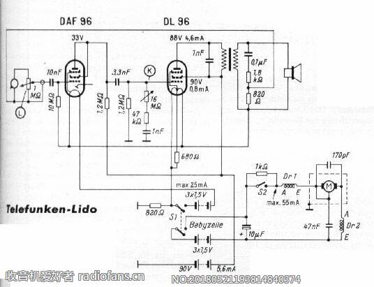 TELEFUNKEN  Phonokoffer Telefunken - Lido 电路原理图.jpg