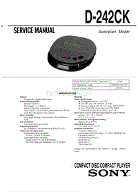 索尼 D-242CK 电路图 维修手册.pdf