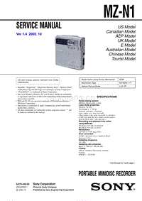 索尼 sony_MZ-N1_1.4_service_manual 电路图 维修手册.pdf