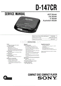 索尼 D-147CR 电路图 维修手册.pdf