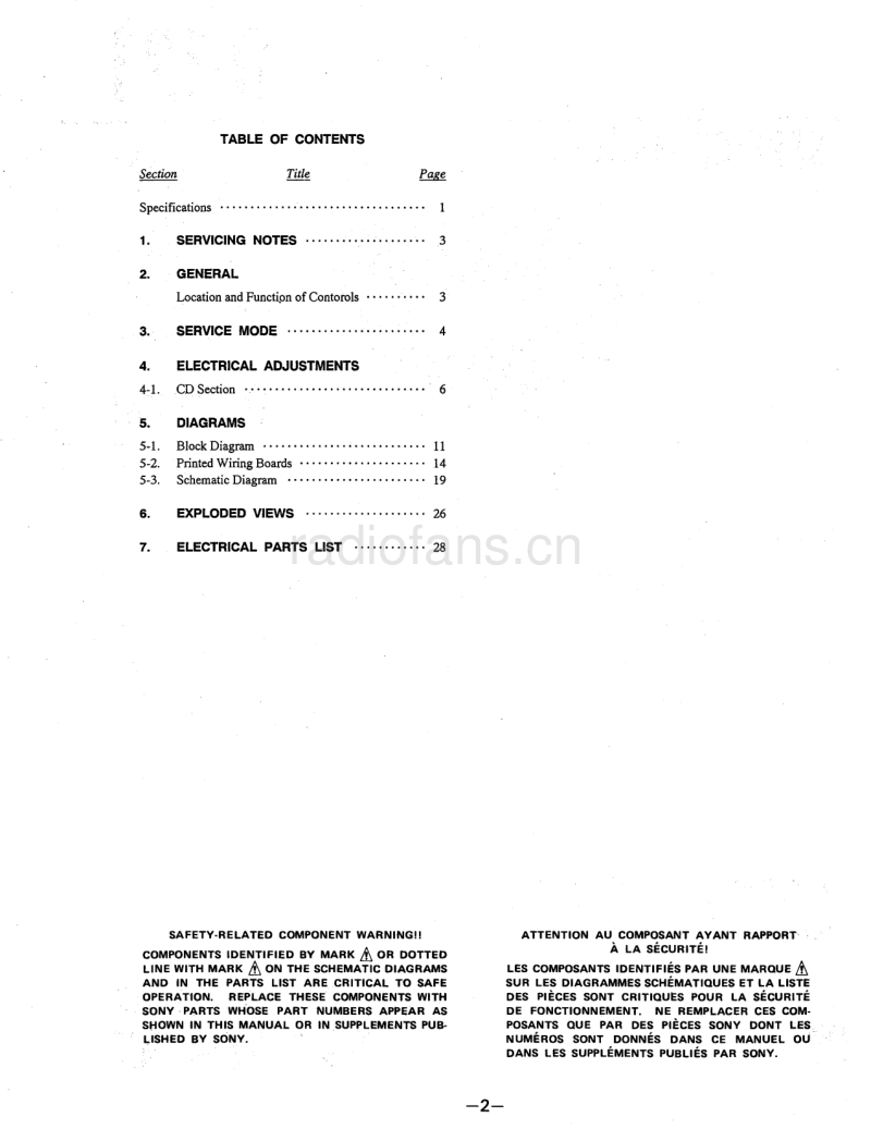 索尼 D-121 电路图 维修手册.pdf_第2页