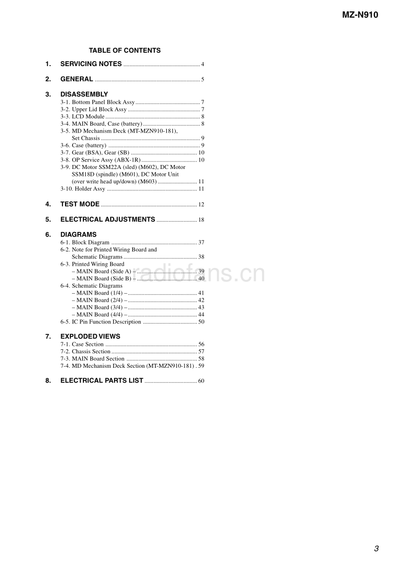索尼 MZ-N910 电路图 维修手册.pdf_第3页