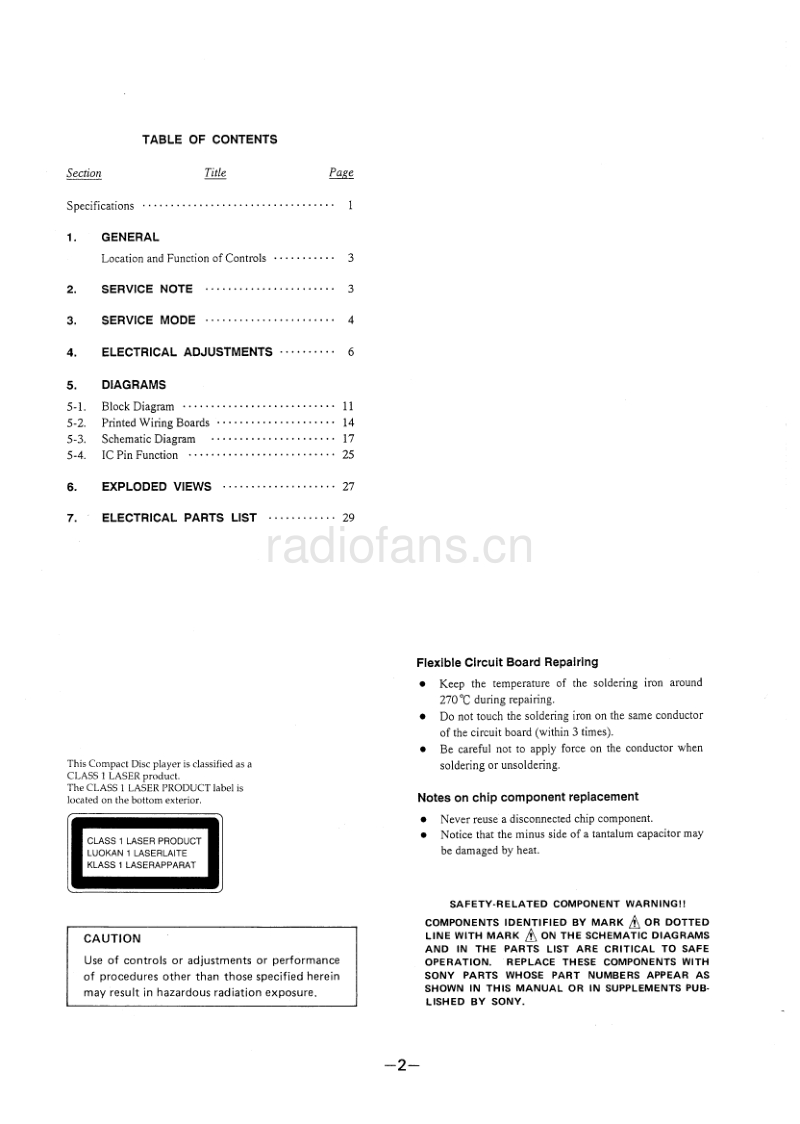索尼 D-231 电路图 维修手册.pdf_第2页