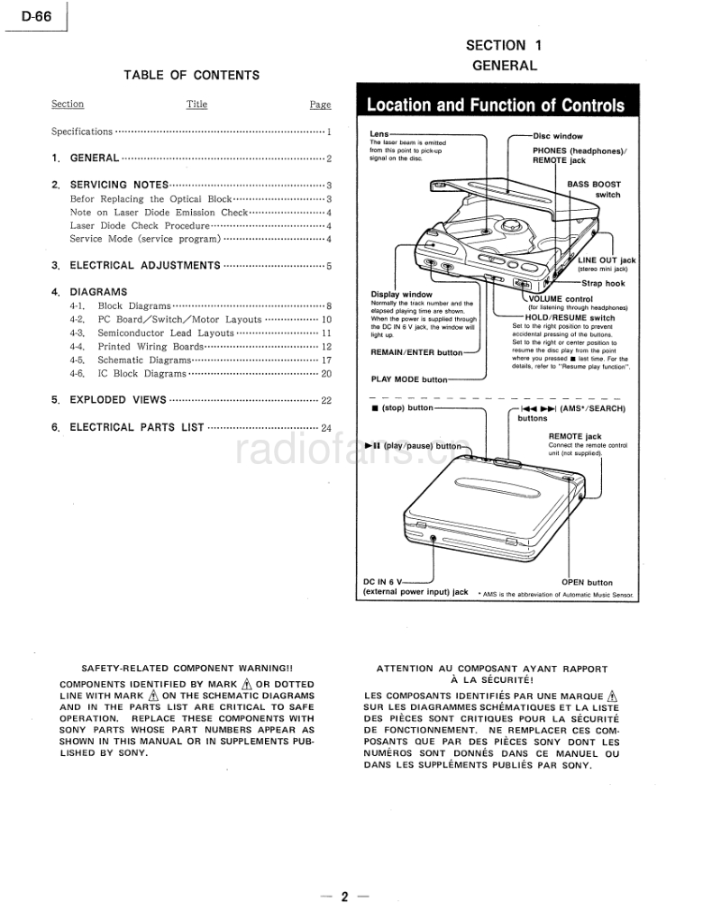 索尼 D66 电路图 维修手册.pdf_第2页