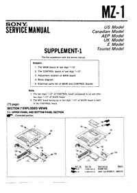 索尼 sony_MZ-1_Sup1_service_manual 电路图 维修手册.pdf