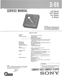 索尼 D88 电路图 维修手册.pdf
