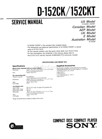 索尼 D-152CK-152CKT 电路图 维修手册.pdf