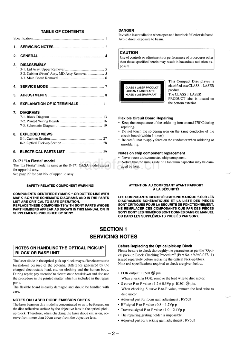 索尼 D-170 电路图 维修手册.pdf_第2页