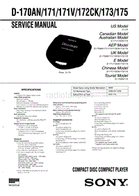 索尼 D-170 电路图 维修手册.pdf