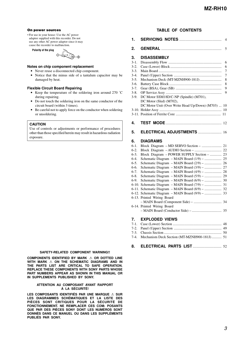 索尼 MZ_RH10_sm 电路图 维修手册.pdf_第3页