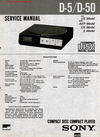 索尼 D-5_50 电路图 维修手册.pdf