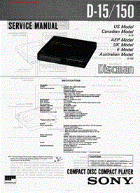 索尼 D-15_150 电路图 维修手册.pdf