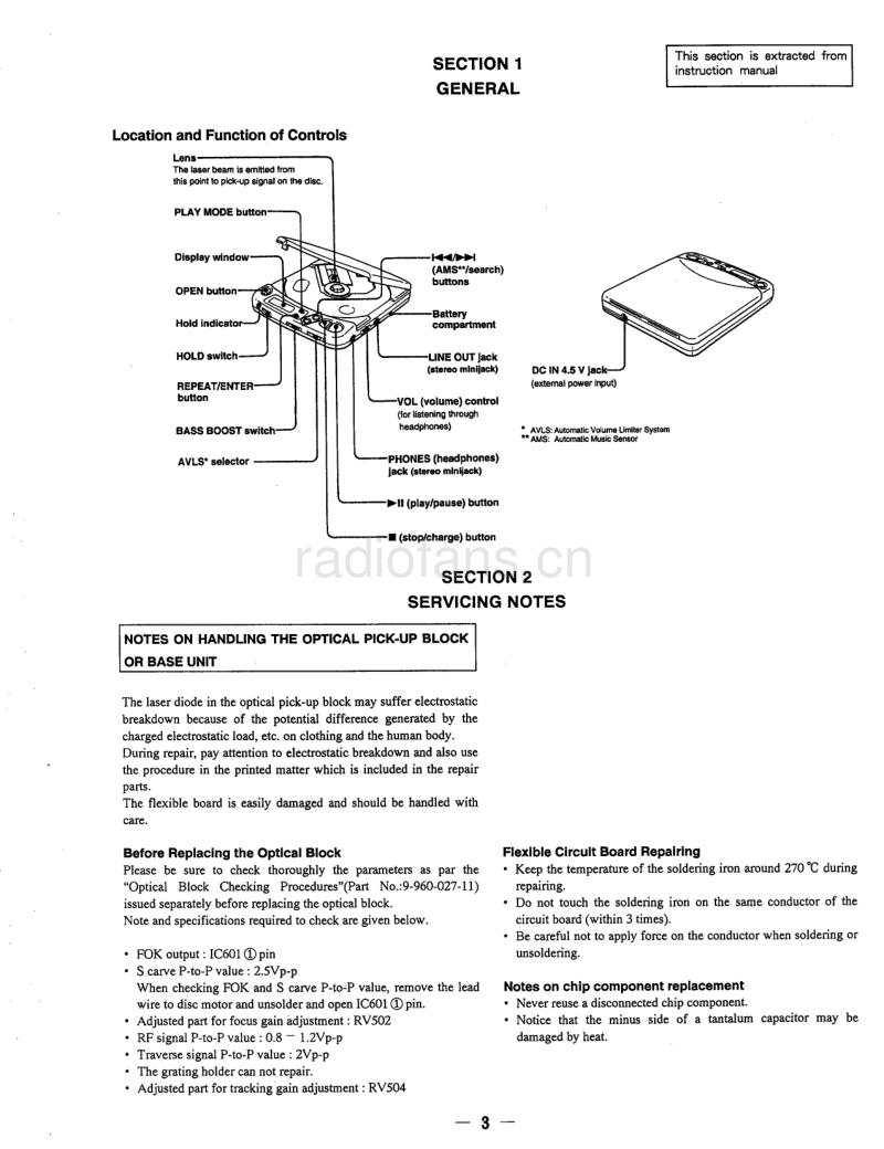 索尼 D-125 电路图 维修手册.pdf_第3页