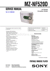 索尼 MZ-NF520D 电路图 维修手册.pdf