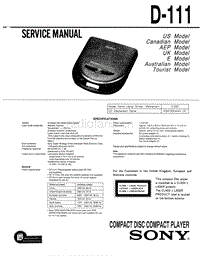 索尼 D-111 电路图 维修手册.pdf