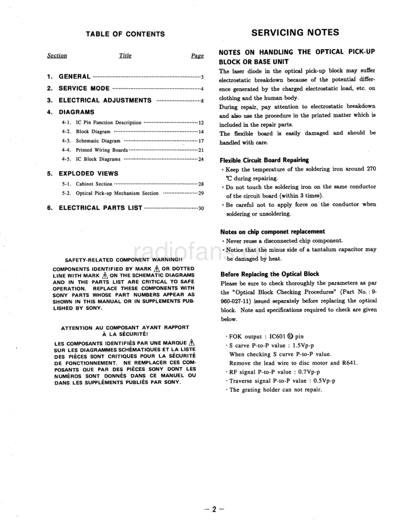 索尼 D-223 电路图 维修手册.pdf_第2页