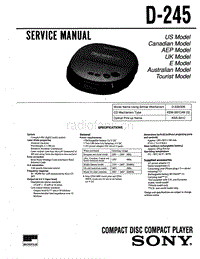 索尼 D-245 电路图 维修手册.pdf