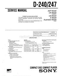 索尼 D-240_247 电路图 维修手册.pdf