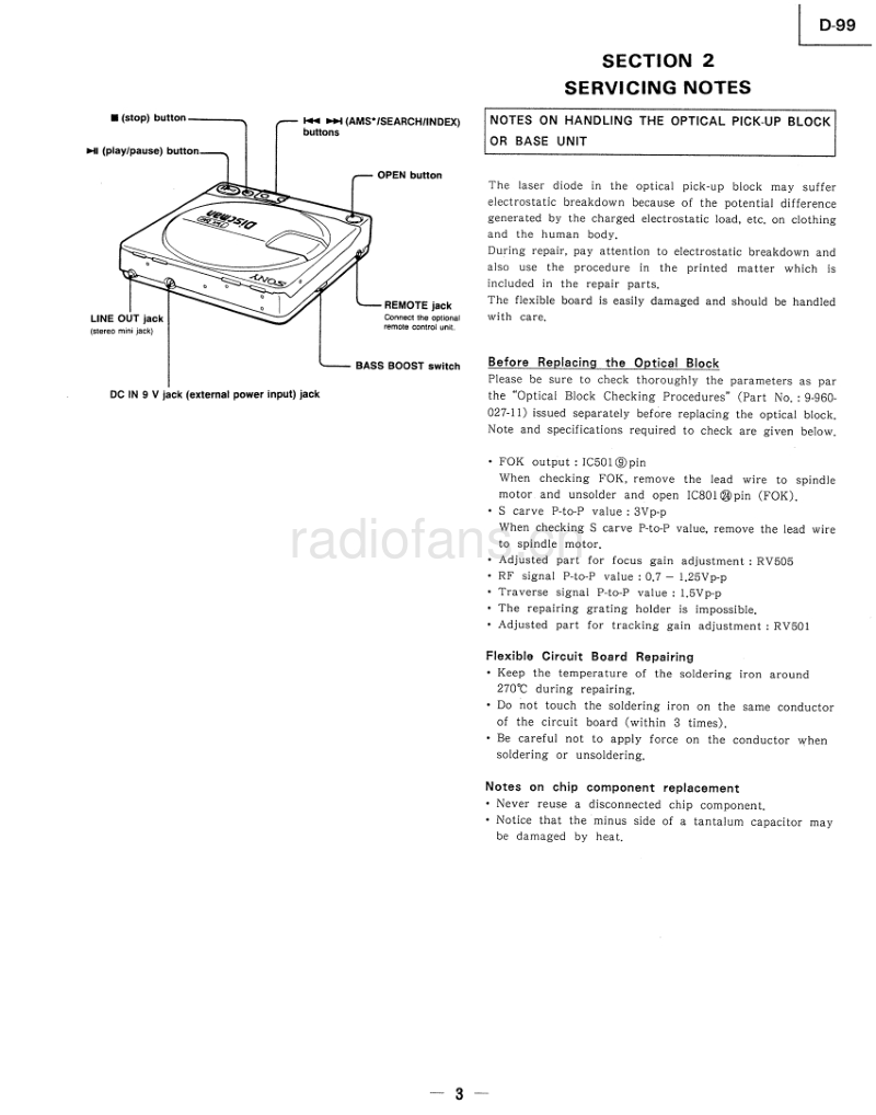 索尼 D99 电路图 维修手册.pdf_第3页