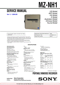 索尼 MZ-NH1_sm 电路图 维修手册.pdf