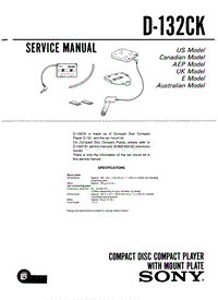 索尼 D-132CK 电路图 维修手册.pdf