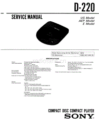 索尼 D-220 电路图 维修手册.pdf