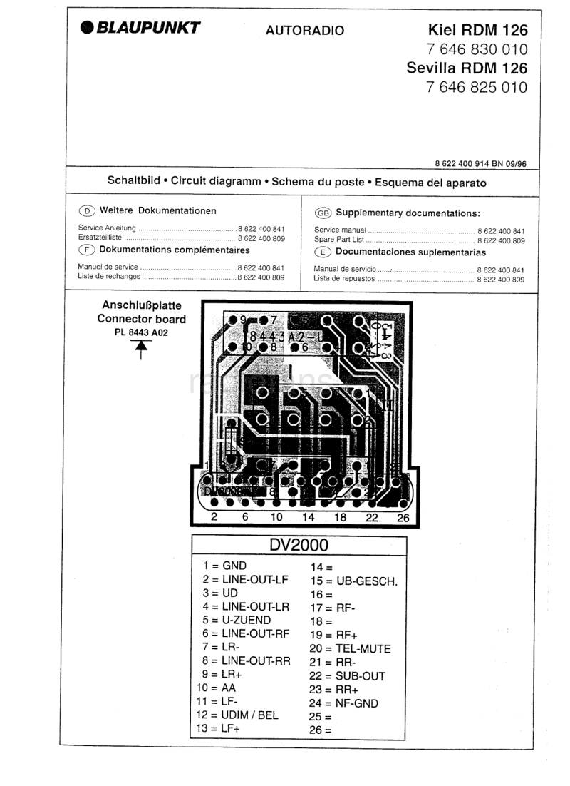 BLAUPUNKT Autoradio M_Kiel RDM 126电路原理图.pdf_第1页