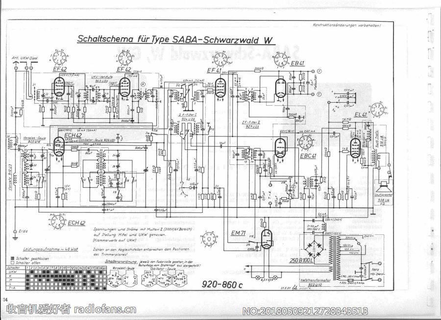 SABA  Schwarzwald-W 电路原理图.jpg