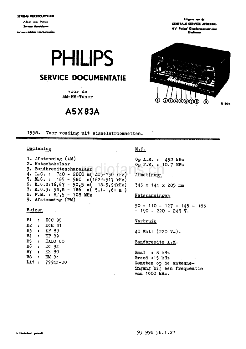 PHILIPS   PHILIPS   A5X83A 电路原理图 电路原理图.pdf_第1页