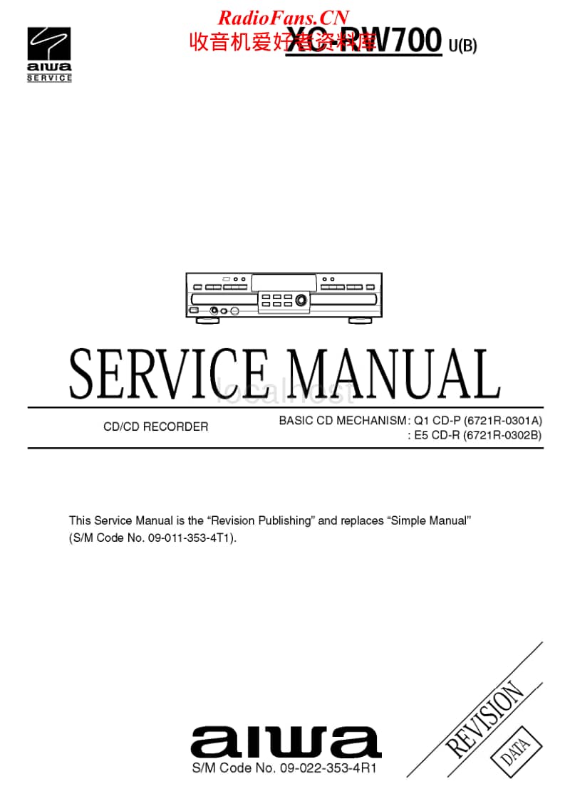 Aiwa-XC-RW700-Service-Manual电路原理图.pdf_第1页