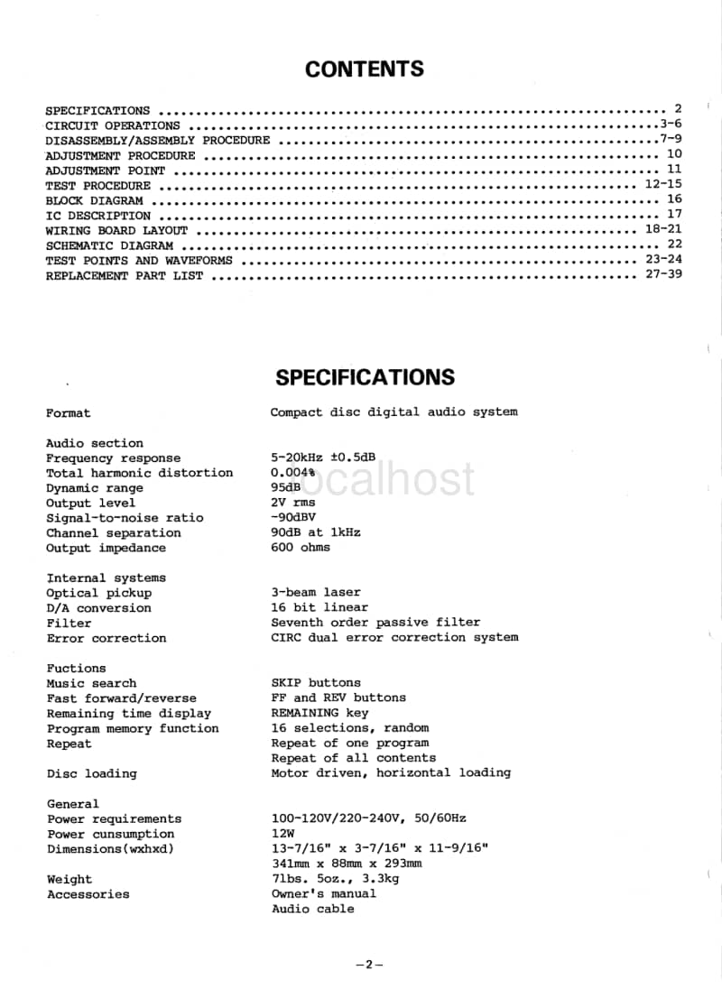 Adc-CD-100X-Service-Manual电路原理图.pdf_第2页