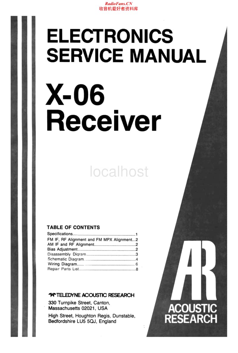 Acoustic-Research-X-06-Service-Manual电路原理图.pdf_第1页