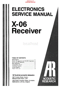 Acoustic-Research-X-06-Service-Manual电路原理图.pdf