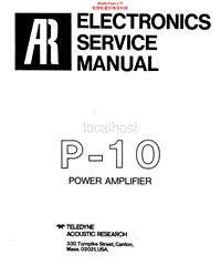 Acoustic-Research-P-10-Service-Manual电路原理图.pdf