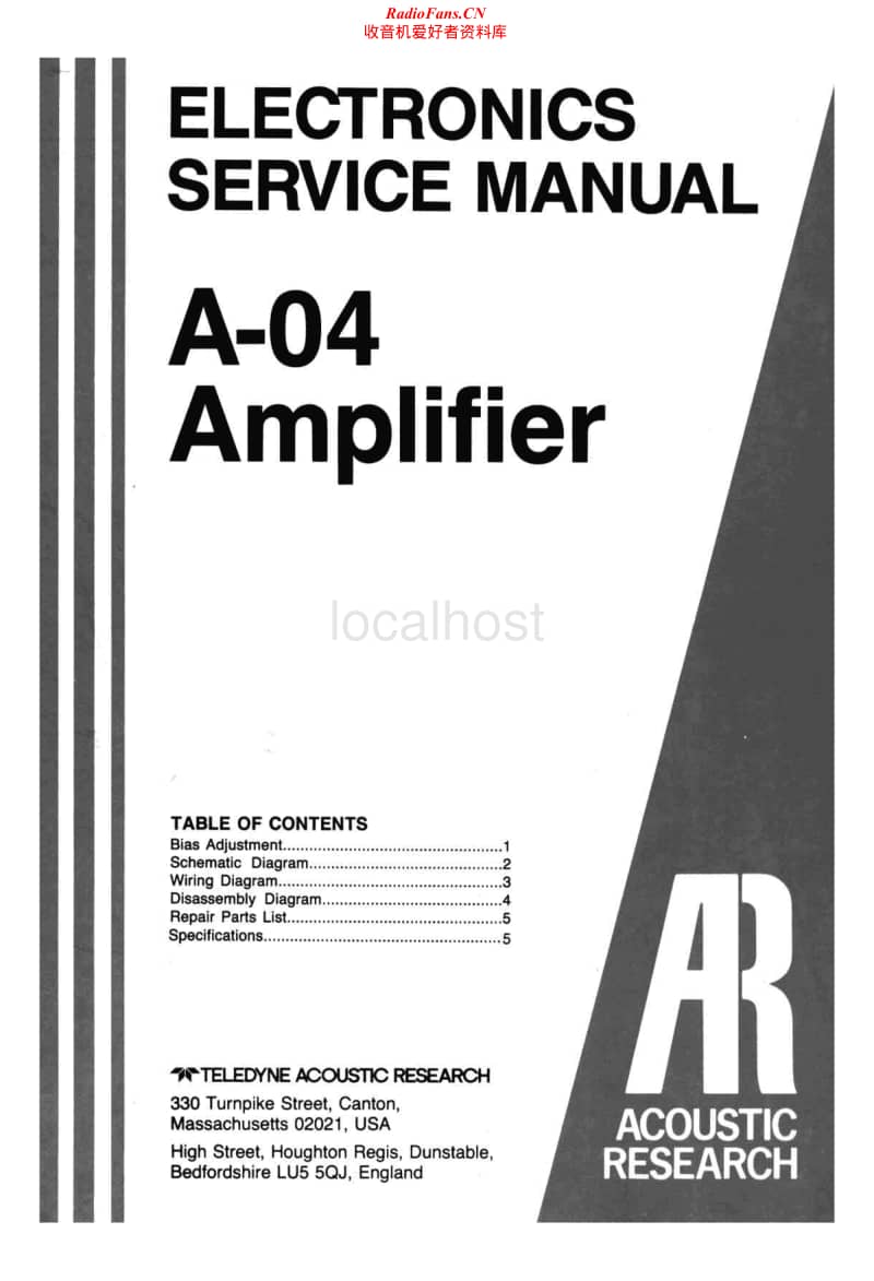 Acoustic-Research-A-04-Service-Manual电路原理图.pdf_第1页