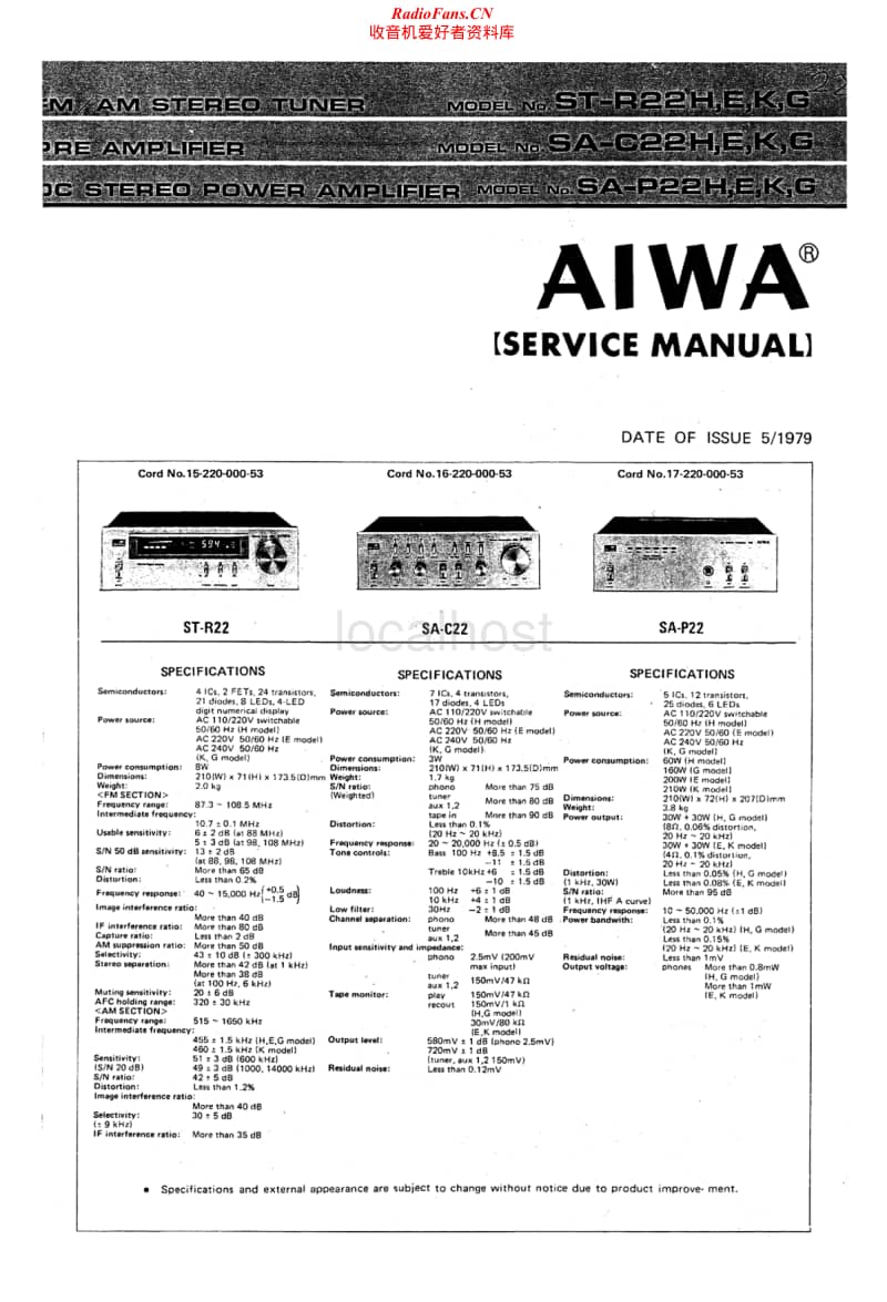 Aiwa-SA-P22H-Service-Manual电路原理图.pdf_第1页
