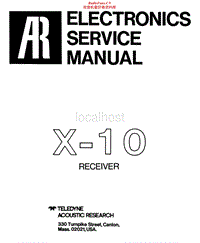 Acoustic-Research-X-10-Service-Manual电路原理图.pdf