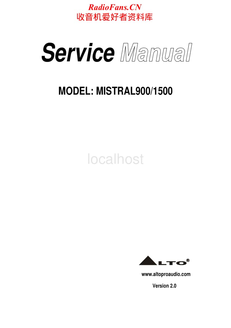 Alto-Mistral-900-Service-Manual电路原理图.pdf_第1页