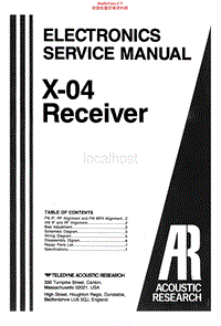 Acoustic-Research-X-04-Service-Manual电路原理图.pdf